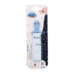 Verižica za dudo Canpol babies Bonjour Paris Soother Clip With Ribbon Blue 1 kos