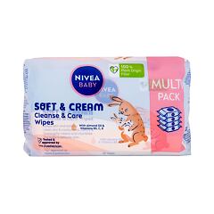 Čistilni robčki Nivea Baby Soft & Cream Cleanse & Care Wipes 4x57 kos