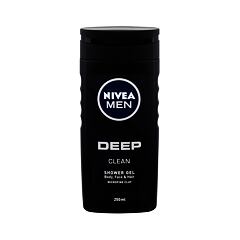 Gel za prhanje Nivea Men Deep Clean Body, Face & Hair 250 ml