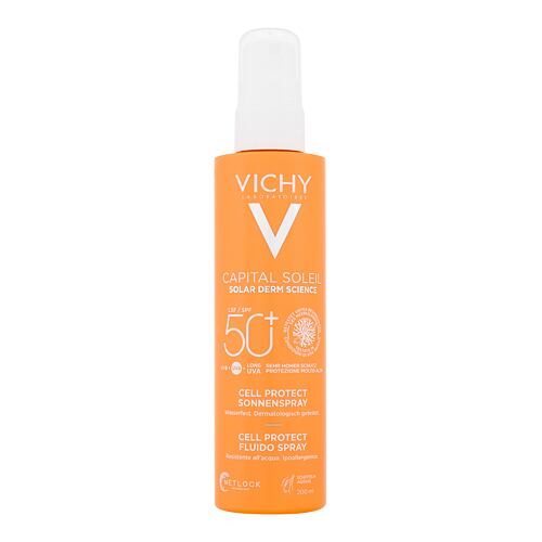 Zaščita pred soncem za telo Vichy Capital Soleil Cell Protect Water Fluid Spray SPF50+ 200 ml