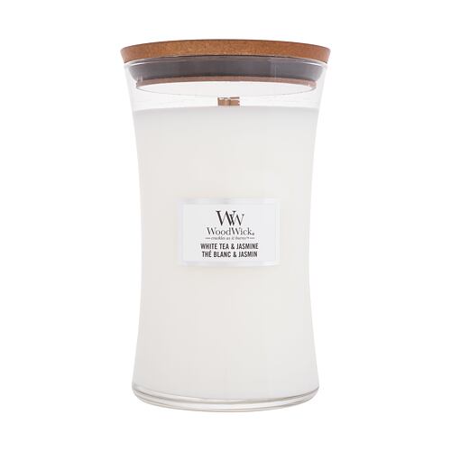 Dišeča svečka WoodWick White Tea & Jasmine 610 g poškodovana embalaža