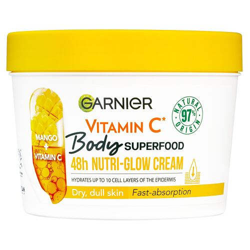 Krema za telo Garnier Body Superfood 48h Nutri-Glow Cream Vitamin C 380 ml