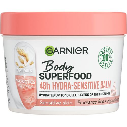 Balzam za telo Garnier Body Superfood 48h Hydra-Sensitive Balm Oat Milk + Prebiotics 380 ml