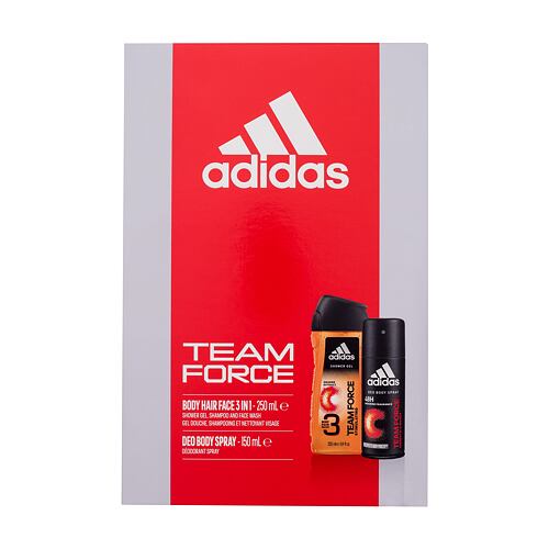 Gel za prhanje Adidas Team Force 3in1 250 ml poškodovana škatla Seti