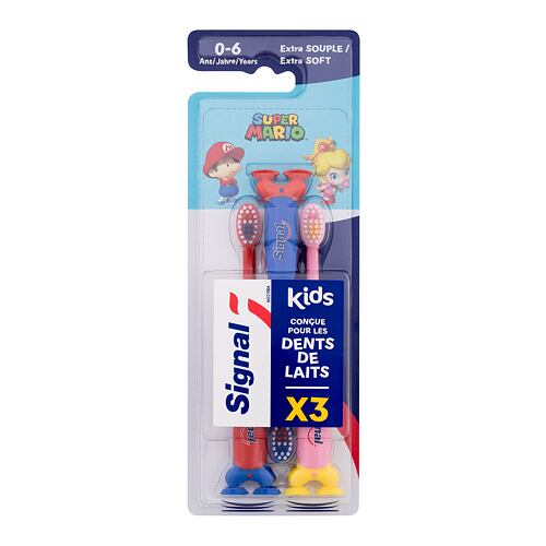 Zobna ščetka Signal Kids Super Mario Extra Soft Toothbrush 3 kos