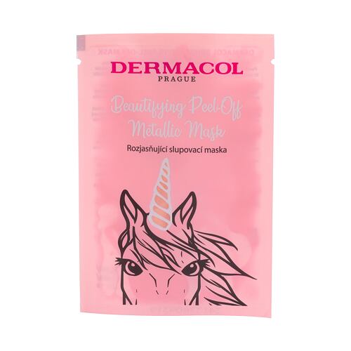 Maska za obraz Dermacol Beautifying Peel-off Metallic Mask  Brightening 15 ml