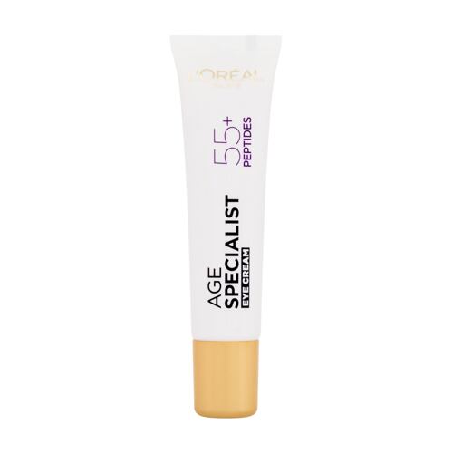 Krema za okoli oči L'Oréal Paris Age Specialist 55+ Peptides & Caffeine Eye Cream 15 ml