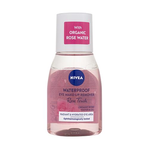 Odstranjevalec ličil za oči Nivea Rose Touch Waterproof Eye Make-Up Remover 100 ml