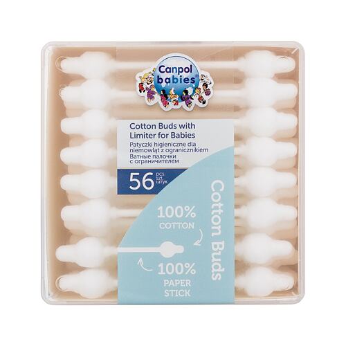 Vatirane palčke Canpol babies Cotton Buds With Limiter 56 kos