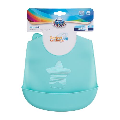 Slinček Canpol babies Pastels Silicone Bib Blue 1 kos