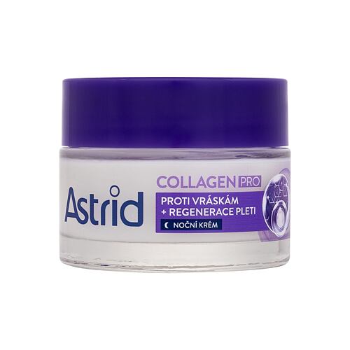 Nočna krema za obraz Astrid Collagen PRO Anti-Wrinkle And Regenerating Night Cream 50 ml