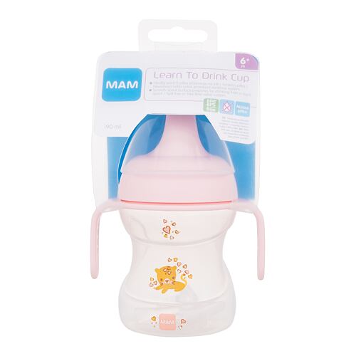 Skodelica MAM Learn To Drink Cup 6m+ Blush 190 ml