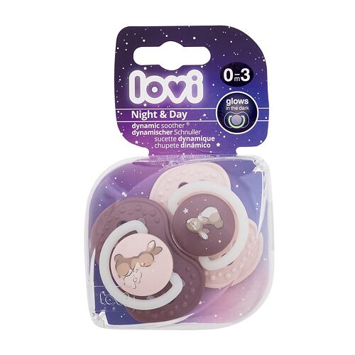 Duda LOVI Night & Day Dynamic Soother Girl 0-3m 2 kos