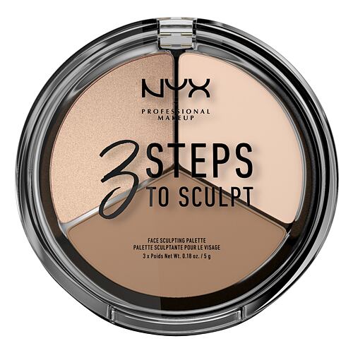 Paletka za konturing NYX Professional Makeup 3 Steps To Sculpt 15 g 01 Fair