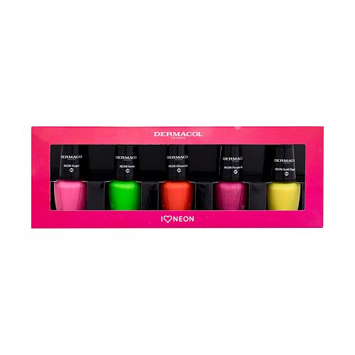 Lak za nohte Dermacol Neon Nail Polish Set 5 ml Seti