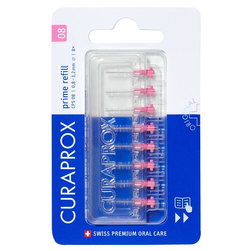 Medzobna ščetka Curaprox CPS 08 Prime Refill 0,8 - 3,2 mm 8 kos