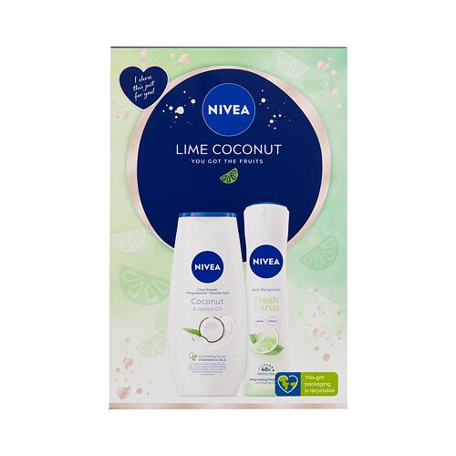 Gel za prhanje Nivea Lime Coconut 250 ml poškodovana škatla Seti