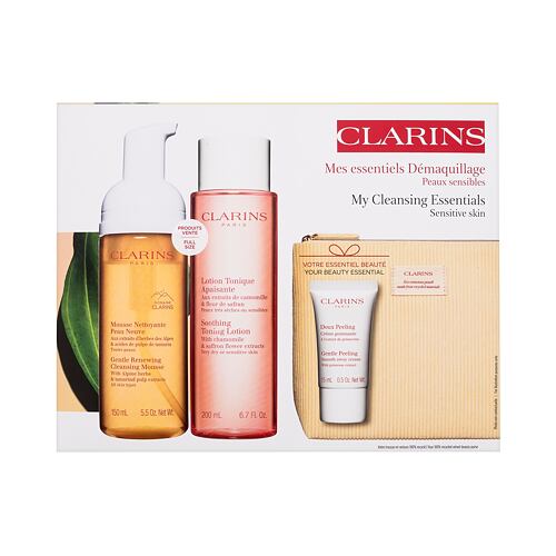 Čistilna pena Clarins My Cleansing Essentials Sensitive Skin 150 ml poškodovana škatla Seti