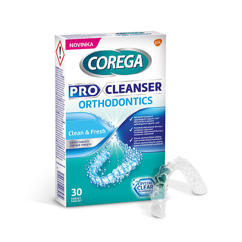 Čistilne tablete in raztopine Corega Pro Cleanser Orthodontic Tabs 30 kos