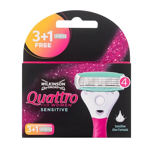 Nadomestne britvice Wilkinson Sword Quattro For Women Sensitive 4 kos