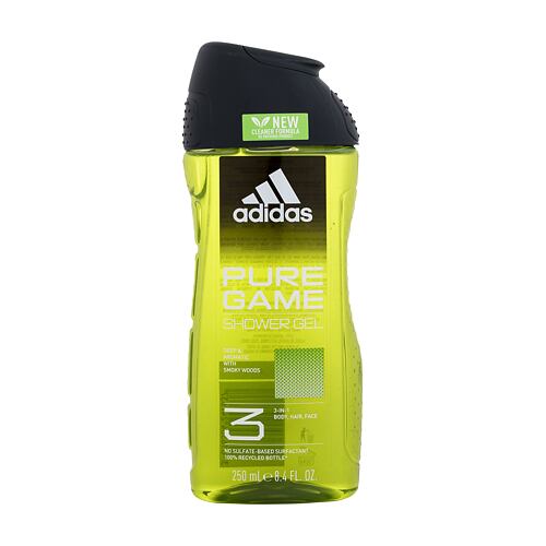 Gel za prhanje Adidas Pure Game Shower Gel 3-In-1 New Cleaner Formula 250 ml