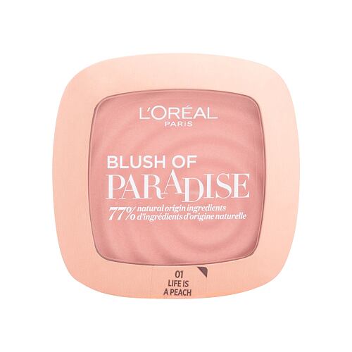 Rdečilo za obraz L'Oréal Paris Paradise Blush 9 ml 01 Life Is Peach