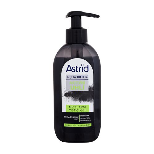 Čistilni gel Astrid Aqua Biotic Active Charcoal Micellar Cleansing Gel 200 ml