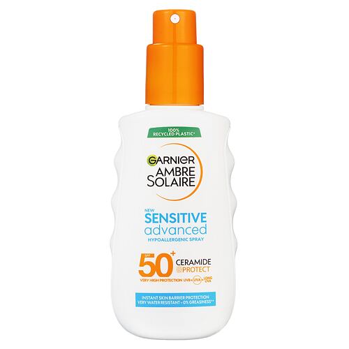 Zaščita pred soncem za telo Garnier Ambre Solaire Sensitive Advanced Hypoallergenic Spray SPF50+ 150 ml