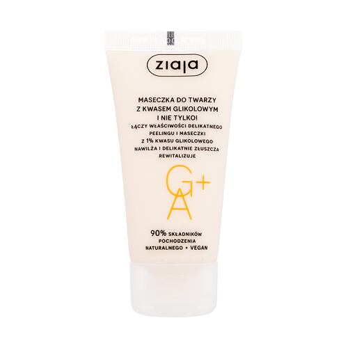 Maska za obraz Ziaja Face Mask + Scrub With Glycolic Acid 55 ml