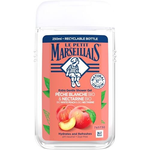 Gel za prhanje Le Petit Marseillais Extra Gentle Shower Gel Organic White Peach & Organic Nectarine 250 ml