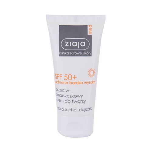 Zaščita pred soncem za obraz Ziaja Med Protective Anti-Wrinkle SPF50+ 50 ml