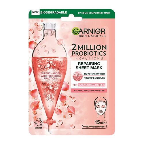 Maska za obraz Garnier Skin Naturals 2 Million Probiotics Repairing Sheet Mask 1 kos