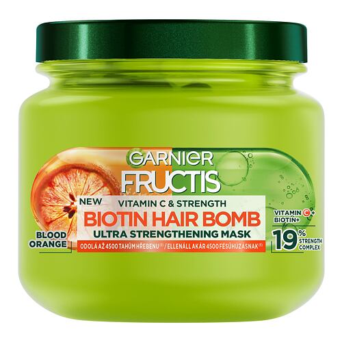 Maska za lase Garnier Fructis Vitamin & Strength Biotin Hair Bomb 320 ml