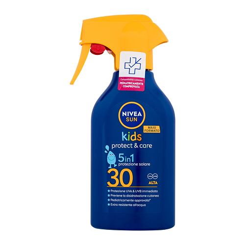 Zaščita pred soncem za telo Nivea Sun Kids Protect & Care Sun Spray 5 in 1 SPF30 270 ml