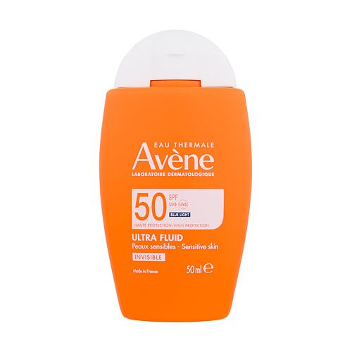 Zaščita pred soncem za obraz Avene Sun Ultra Fluid Invisible SPF50 50 ml