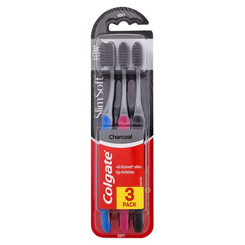 Zobna ščetka Colgate Slim Soft Charcoal 3 kos