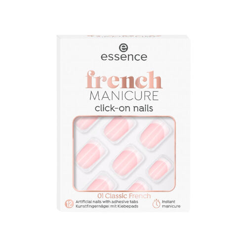 Umetni nohti Essence French Manicure Click & Go Nails 12 kos 01 Classic French