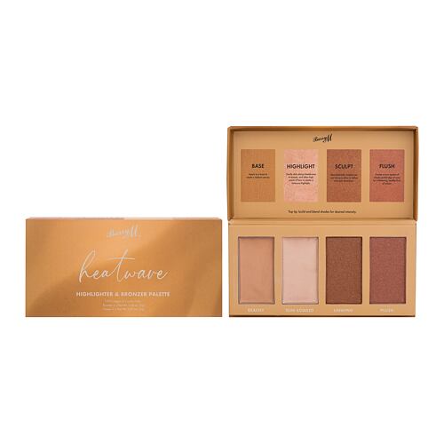 Paletka za konturing Barry M Heatwave Highlighter & Bronzer Palette 14 g