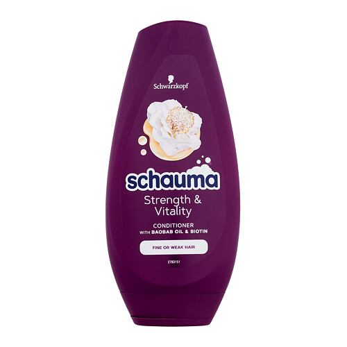 Balzam za lase Schwarzkopf Schauma Strength & Vitality Condicioner 250 ml