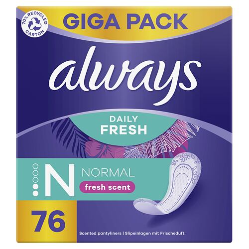 Ščitniki perila  Always Daily Fresh Normal Fresh Scent 76 kos