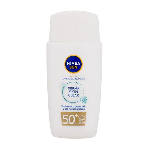 Zaščita pred soncem za obraz Nivea UV Face Specialist Derma Skin Clear SPF50+ 40 ml