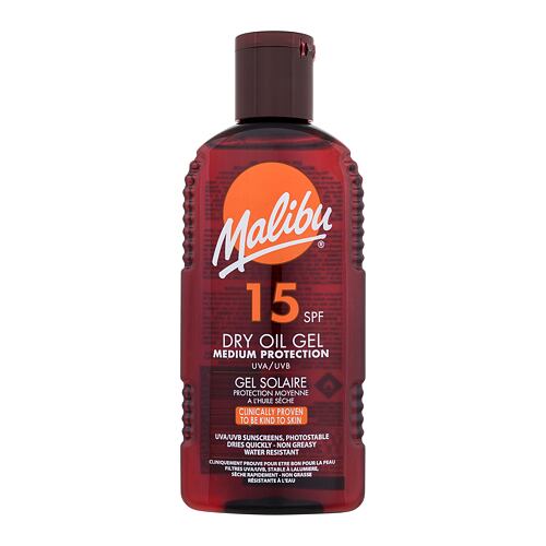 Zaščita pred soncem za telo Malibu Dry Oil Gel SPF15 200 ml