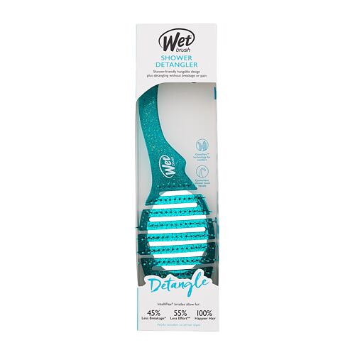 Krtača za lase Wet Brush Shower Detangler 1 kos Teal Glitter