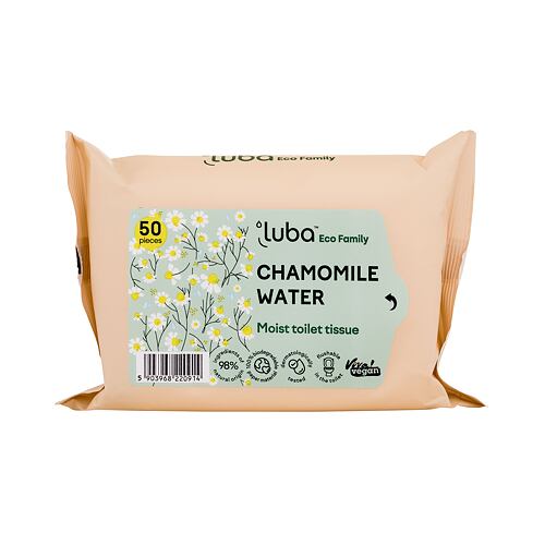 Vlažni toaletni robčki Luba Eco Family Chamomile Water 50 kos