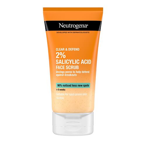 Piling Neutrogena Clear & Defend Facial Scrub 150 ml