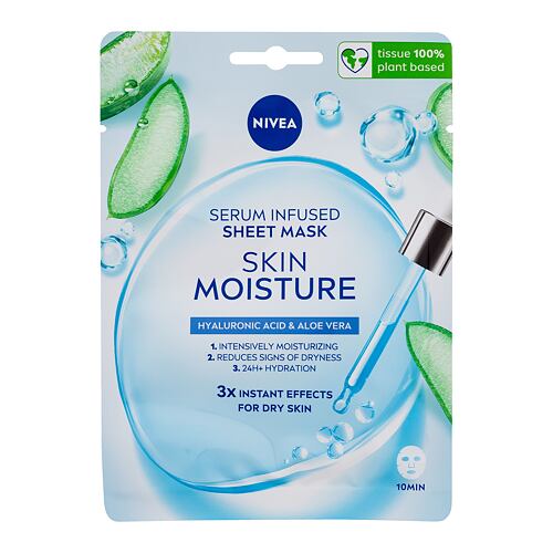 Maska za obraz Nivea Skin Moisture Serum Infused Sheet Mask 1 kos