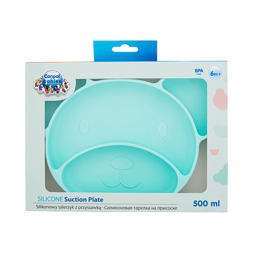 Posodica Canpol babies Silicone Suction Plate Turquoise 500 ml