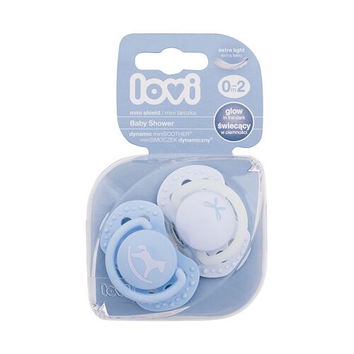 Duda LOVI Baby Shower Dynamic miniSoother Boy 0-2m 2 kos