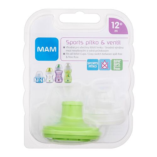 Skodelica MAM Spout & Valve Sports 12m+ Green 1 kos