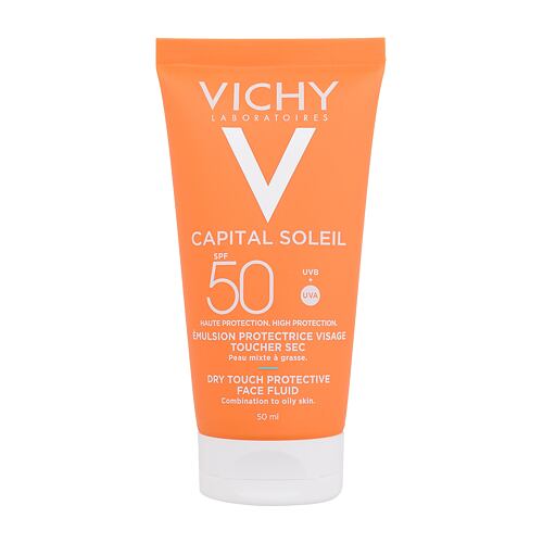 Zaščita pred soncem za obraz Vichy Capital Soleil Dry Touch Protective Face Fluid SPF50 50 ml